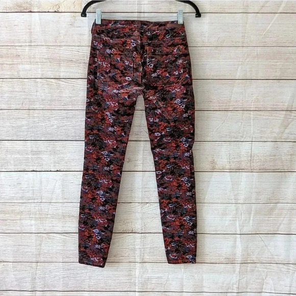 Pilcro & the Letterpress Size 25 High Rise Skinny Pants Floral Corduroy Stretchy - Picture 10 of 13